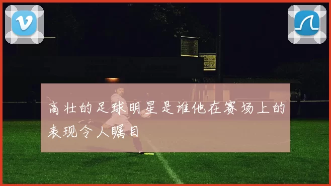 高壮的足球明星是谁他在赛场上的表现令人瞩目